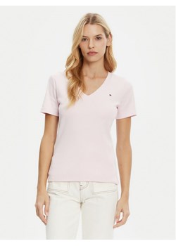 Tommy Hilfiger T-Shirt New Cody WW0WW40584 Różowy Slim Fit ze sklepu MODIVO w kategorii Bluzki damskie - zdjęcie 182684232