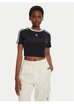 adidas T-Shirt 3-Stripes Baby IU2532 Czarny Slim Fit ze sklepu MODIVO w kategorii Bluzki damskie - zdjęcie 182684380