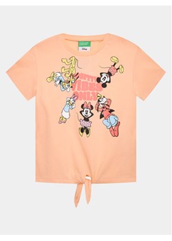 United Colors Of Benetton T-Shirt 3096G10B1 Różowy Regular Fit ze sklepu MODIVO w kategorii Bluzki dziewczęce - zdjęcie 182684444