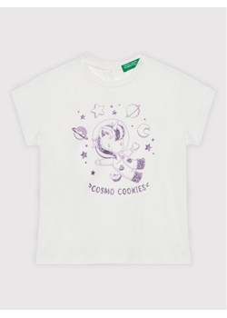 United Colors Of Benetton T-Shirt 3I1XG101X Biały Regular Fit ze sklepu MODIVO w kategorii Koszulki niemowlęce - zdjęcie 182684642