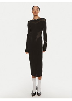 Patrizia Pepe Sukienka dzianinowa 8A1348 K195 K103 Czarny Slim Fit ze sklepu MODIVO w kategorii Sukienki - zdjęcie 182684744