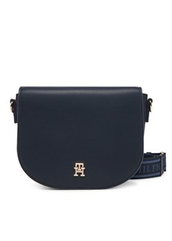 Tommy Hilfiger Torebka Th Logotape Saddle Bag AW0AW17184 Granatowy ze sklepu MODIVO w kategorii Listonoszki - zdjęcie 182684950