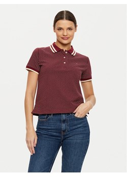 Tommy Hilfiger Polo WW0WW43928 Czerwony Slim Fit ze sklepu MODIVO w kategorii Bluzki damskie - zdjęcie 182684962