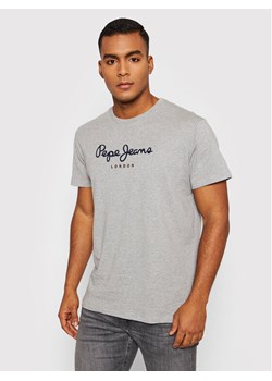 Pepe Jeans T-Shirt Eggo PM508208 Szary Regular Fit ze sklepu MODIVO w kategorii T-shirty męskie - zdjęcie 182685020