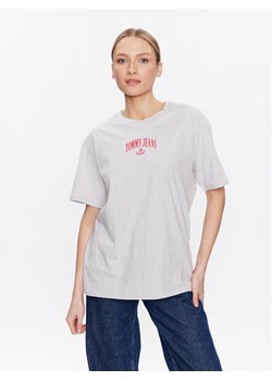 Tommy Jeans T-Shirt Varsity Prep DW0DW15439 Szary Oversize ze sklepu MODIVO w kategorii Bluzki damskie - zdjęcie 182685091