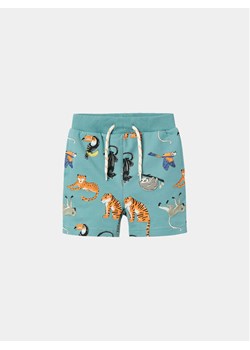 NAME IT Szorty sportowe Ditmar 13228541 Zielony Regular Fit ze sklepu MODIVO w kategorii Spodenki chłopięce - zdjęcie 182685104