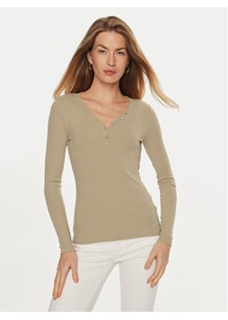 Guess Bluzka Kyla W4BP51 KBCO2 Beżowy Regular Fit ze sklepu MODIVO w kategorii Bluzki damskie - zdjęcie 182685241