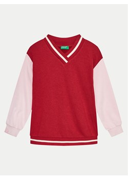 United Colors Of Benetton Bluza 32N4C400A Czerwony Regular Fit ze sklepu MODIVO w kategorii Bluzy dziewczęce - zdjęcie 182685430
