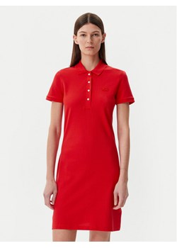 Lacoste Sukienka codzienna EF5473 Czerwony Slim Fit ze sklepu MODIVO w kategorii Sukienki - zdjęcie 182685461