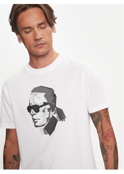 KARL LAGERFELD T-Shirt 755060 544242 Biały Regular Fit ze sklepu MODIVO w kategorii T-shirty męskie - zdjęcie 182685474