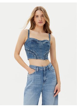 Guess Top W5GH86 D4H7C Niebieski Regular Fit ze sklepu MODIVO w kategorii Bluzki damskie - zdjęcie 182685502
