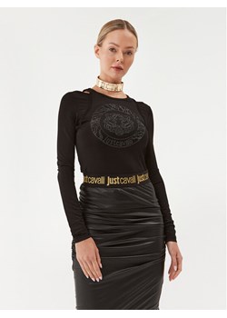 Just Cavalli Bluzka 75PAH6A1 Czarny Regular Fit ze sklepu MODIVO w kategorii Bluzki damskie - zdjęcie 182685634