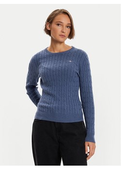 Gant Sweter 4800100 Granatowy Slim Fit ze sklepu MODIVO w kategorii Swetry damskie - zdjęcie 182685703