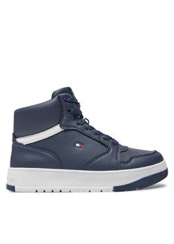 Tommy Hilfiger Sneakersy Mid Cutlace-Up Sneaker T3X9-33641-1351 S Granatowy ze sklepu MODIVO w kategorii Buty sportowe dziecięce - zdjęcie 182685820