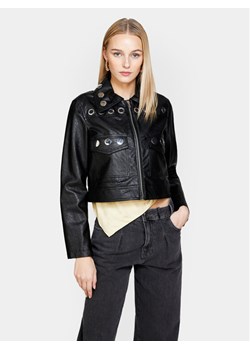Sisley Kurtka z imitacji skóry 2X0JLN03Q Czarny Regular Fit - id: 0000303811907 - marki Sisley - 182685870 Sisley Kurtka z imitacji skóry 2X0JLN03Q Czarny Regular Fit ze sklepu MODIVO w kategorii Kurtki damskie - zdjęcie 182685870