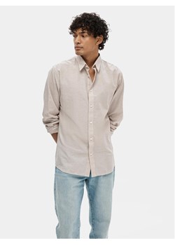 Selected Homme Koszula 16078867 Beżowy Slim Fit ze sklepu MODIVO w kategorii Koszule męskie - zdjęcie 182686023