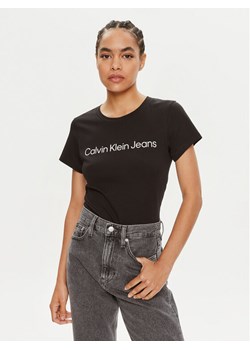 Calvin Klein Jeans Komplet 2 t-shirtów J20J220161 Czarny Slim Fit ze sklepu MODIVO w kategorii Bluzki damskie - zdjęcie 182686093
