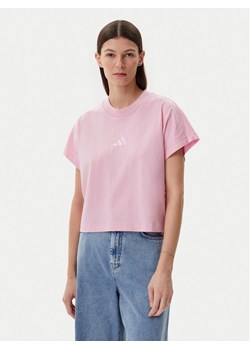 adidas T-Shirt ALL SZN JD0187 Różowy Regular Fit ze sklepu MODIVO w kategorii Bluzki damskie - zdjęcie 182686190