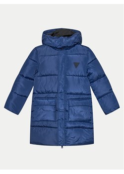 Guess Kurtka puchowa L4BL02 WB240 Granatowy Regular Fit ze sklepu MODIVO w kategorii Kurtki chłopięce - zdjęcie 182686262