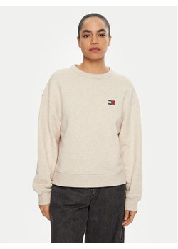 Tommy Jeans Bluza DW0DW19408 Beżowy Boxy Fit ze sklepu MODIVO w kategorii Bluzy damskie - zdjęcie 182686291