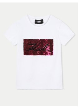 Karl Lagerfeld Kids T-Shirt Z30210 D Biały Regular Fit ze sklepu MODIVO w kategorii T-shirty chłopięce - zdjęcie 182686330
