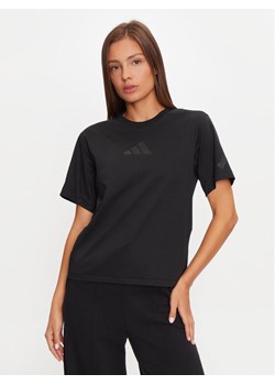 adidas T-Shirt Z.N.E. JE7846 Czarny Regular Fit ze sklepu MODIVO w kategorii Bluzki damskie - zdjęcie 182686603