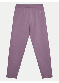 4F Legginsy 4FJWMM00TTIGF178 Fioletowy Slim Fit ze sklepu MODIVO w kategorii Spodnie dziewczęce - zdjęcie 182686611