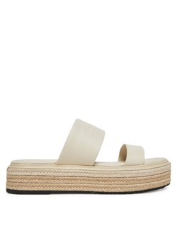 Calvin Klein Espadryle Flatform Wedge Slide - He HW0HW02374 Écru ze sklepu MODIVO w kategorii Espadryle damskie - zdjęcie 182686623