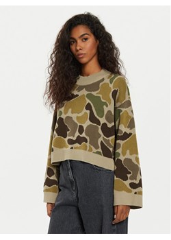 Vans Sweter Cammile VN000HQ5D Zielony Loose Fit ze sklepu MODIVO w kategorii Swetry damskie - zdjęcie 182687094
