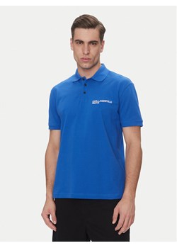 KARL LAGERFELD Polo A2M17094 Niebieski Regular Fit ze sklepu MODIVO w kategorii T-shirty męskie - zdjęcie 182687122
