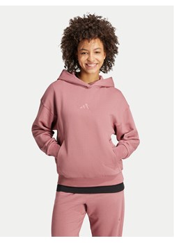 adidas Bluza ALL SZN French Terry IY6808 Różowy Loose Fit ze sklepu MODIVO w kategorii Bluzy damskie - zdjęcie 182687273