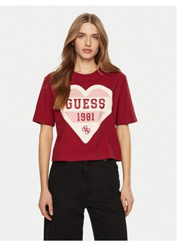 Guess T-Shirt V5RI01 I3Z14 Beżowy Regular Fit ze sklepu MODIVO w kategorii Bluzki damskie - zdjęcie 182687362