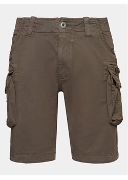 Alpha Industries Szorty materiałowe Crew 176203 Szary Slim Fit ze sklepu MODIVO w kategorii Spodenki męskie - zdjęcie 182687433