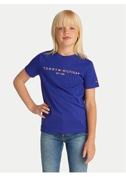 Tommy Hilfiger T-Shirt Essential KS0KS00397 S Niebieski Regular Fit ze sklepu MODIVO w kategorii Bluzki dziewczęce - zdjęcie 182687570