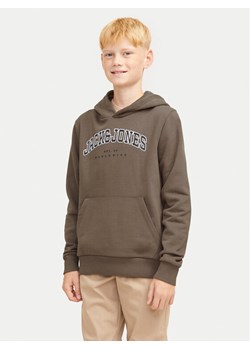 Jack&Jones Junior Bluza Caleb 12259564 Brązowy Relaxed Fit ze sklepu MODIVO w kategorii Bluzy chłopięce - zdjęcie 182687762