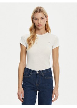 Tommy Jeans T-Shirt DW0DW20459 Biały Slim Fit - id: 0000304721373 - marki Tommy Jeans - 182687823 Tommy Jeans T-Shirt DW0DW20459 Biały Slim Fit ze sklepu MODIVO w kategorii Bluzki damskie - zdjęcie 182687823