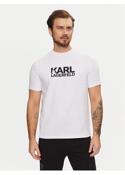 KARL LAGERFELD T-Shirt 755087 551235 Biały Regular Fit ze sklepu MODIVO w kategorii T-shirty męskie - zdjęcie 182687873