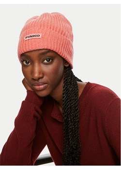 Pinko Czapka Lambkin Cuffia AI 24-25 BLK01 104489 A1CH Koralowy ze sklepu MODIVO w kategorii Czapki zimowe damskie - zdjęcie 182687951