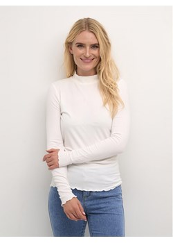 Kaffe Bluzka Kadrew Turtleneck 10507922 Biały Shaped Fit ze sklepu MODIVO w kategorii Bluzki damskie - zdjęcie 182687972