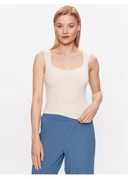 Triumph Koszulka piżamowa Natural Spotlight Camisole 10214842 Écru Regular Fit ze sklepu MODIVO w kategorii Piżamy damskie - zdjęcie 182688000