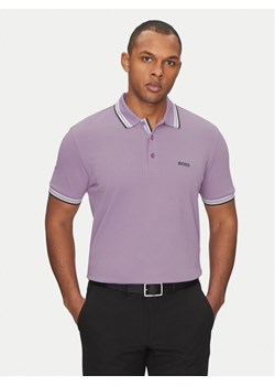 BOSS Polo Paddy 50469055 Fioletowy Regular Fit ze sklepu MODIVO w kategorii T-shirty męskie - zdjęcie 182688030