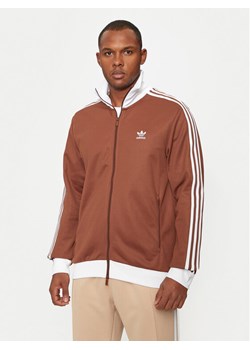 adidas Bluza adicolor Classics Beckenbauer IY9879 Brązowy Slim Fit ze sklepu MODIVO w kategorii Bluzy męskie - zdjęcie 182688033