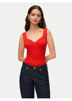Vero Moda Top Willow 10326450 Czerwony Slim Fit ze sklepu MODIVO w kategorii Bluzki damskie - zdjęcie 182688154