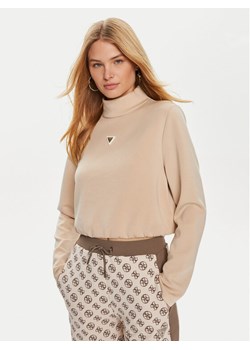 Guess Bluza Olympe V4YQ05 KCAY2 Beżowy Regular Fit ze sklepu MODIVO w kategorii Bluzy damskie - zdjęcie 182688292