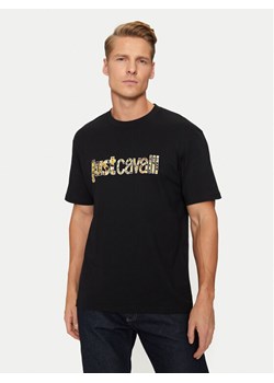 Just Cavalli T-Shirt 77OAHE25 Czarny Regular Fit ze sklepu MODIVO w kategorii T-shirty męskie - zdjęcie 182688433
