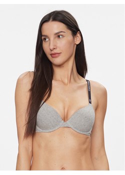 Calvin Klein Underwear Biustonosz z fiszbiną Lightly Lined Demi 000QF7219E Szary ze sklepu MODIVO w kategorii Biustonosze - zdjęcie 182688474