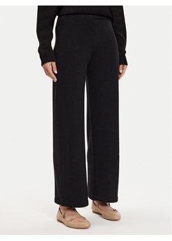Max Mara Leisure Spodnie dzianinowe Epopea 24263360 Czarny Relaxed Fit ze sklepu MODIVO w kategorii Spodnie damskie - zdjęcie 182688591