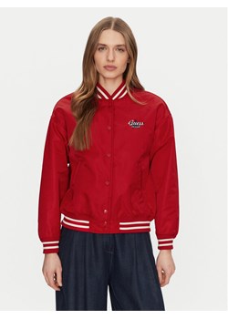 Guess Jeans Kurtka bomber W5RL43 WHAA2 Czerwony Regular Fit - id: 0000304596926 - marki Guess - 182688764 Guess Jeans Kurtka bomber W5RL43 WHAA2 Czerwony Regular Fit ze sklepu MODIVO w kategorii Kurtki damskie - zdjęcie 182688764