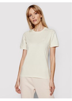 adidas T-Shirt 3 Stripes GN2786 Beżowy Regular Fit ze sklepu MODIVO w kategorii Bluzki damskie - zdjęcie 182689102