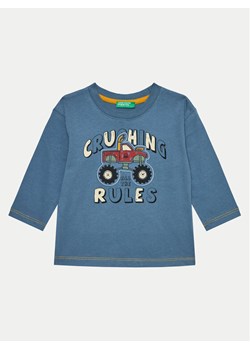 United Colors Of Benetton Bluzka 3EG9G10GJ Niebieski Regular Fit ze sklepu MODIVO w kategorii T-shirty chłopięce - zdjęcie 182689524